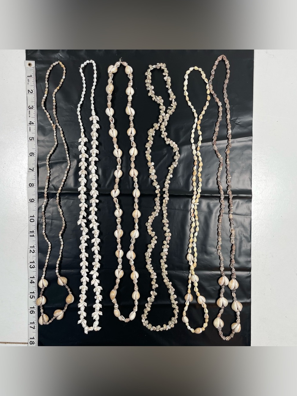 Vintage Hawaiian Seashell Lei Necklace Lot of 6 Natural Handmade
